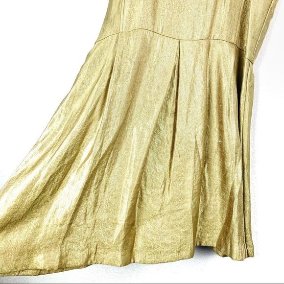 Armani Exchange Gold Metallic Short Dress NWT 12 - Picture 5 of 16